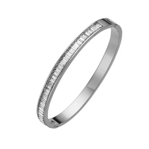 Anna K Jewelry - Armband Baguette Stål