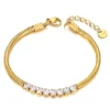 Anna K Jewelry - Armband Cubic Guld Klar
