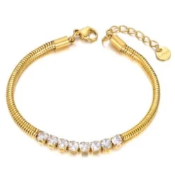 Anna K Jewelry - Armband Cubic Guld Klar