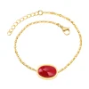 Anna K Jewelry - Armband Sten Röd Guld