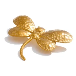Anna K Jewelry - Brosch Plain Trollslända Guld