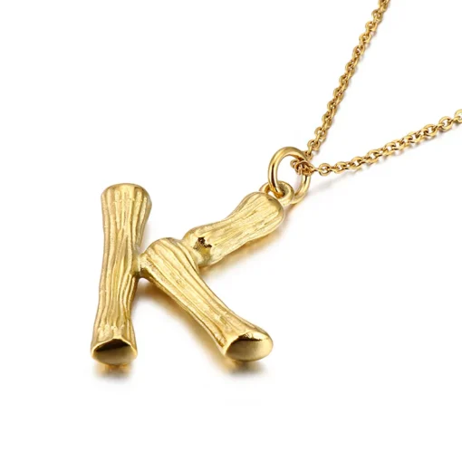 Anna K Jewelry - Halsband Bamboo K Guld