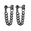 Anna K Jewelry - Örhängen Chain DBL Svart