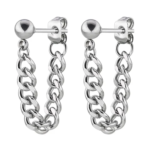 Anna K Jewelry - Örhängen Chain DBL Stål