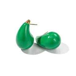 Anna K Jewelry - Örhängen Chunky Drop Enamel Grön