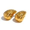 Anna K Jewelry - Örhängen Chunky Drop Hammered Guld