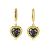 Anna K Jewelry - Örhängen Crystal Heart Svart