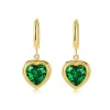 Anna K Jewelry - Örhängen Crystal Heart Grön