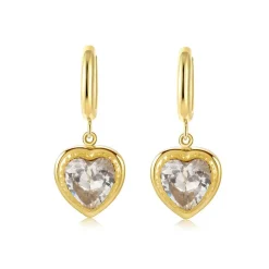 Anna K Jewelry - Örhängen Crystal Heart Klar