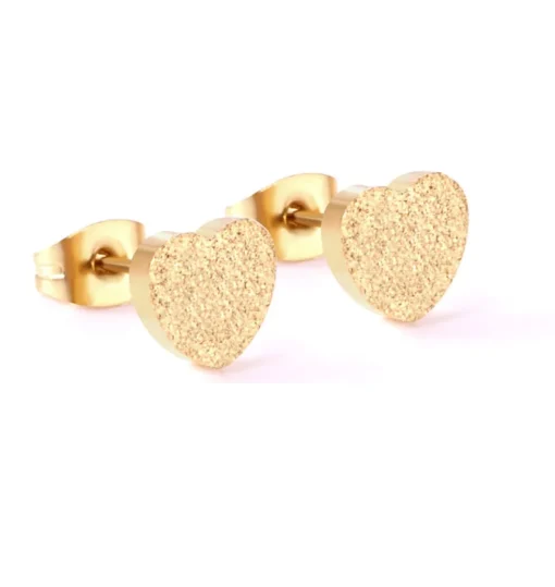 Anna K Jewelry - Örhängen Frost Hjärta Guld