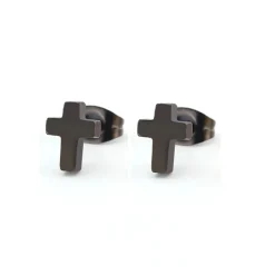 Anna K Jewelry - Örhängen Kors Mini Svart