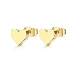 Anna K Jewelry - Örhängen Plain Hjärta Guld