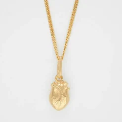Björg Jewellery - Halsband Anatomiskt Hjärta Iconic Smal Guld
