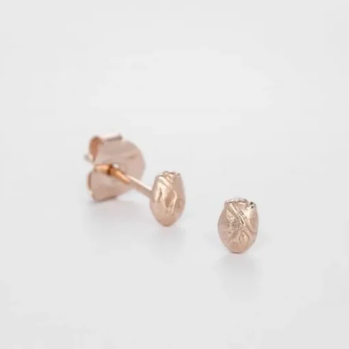 Björg Jewellery - Örhängen Anatomiskt Hjärta Mini Rosé