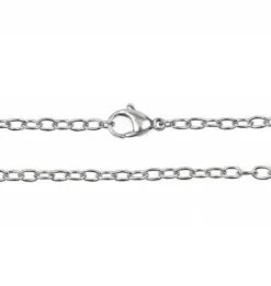 Blingit - Halsband ID-bricka Rund Stål