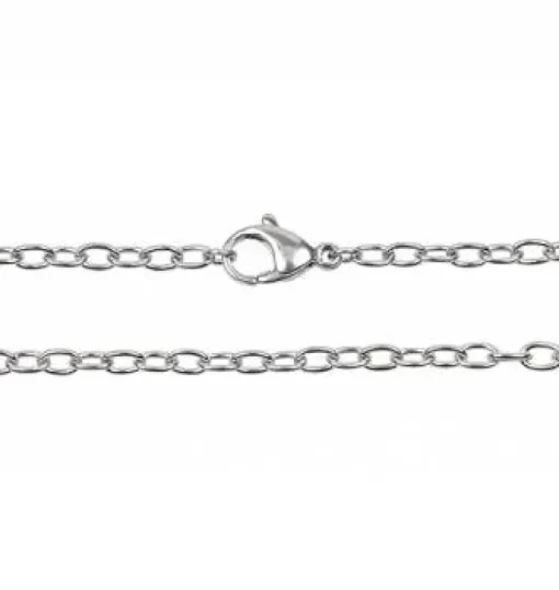 Blingit - Halsband ID-bricka Rund Stål