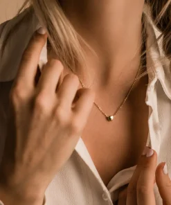 Blomdahl - Halsband Heart Plain Guld
