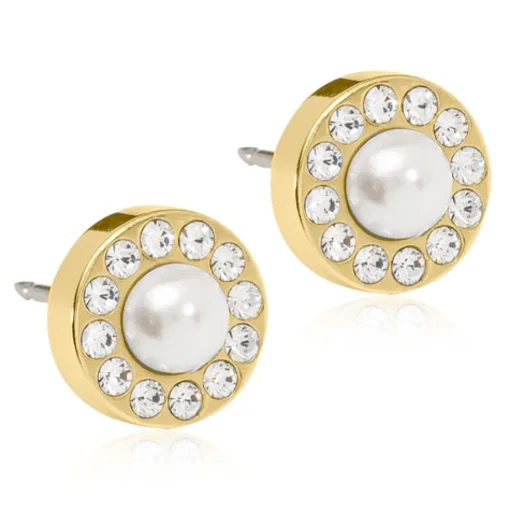Blomdahl - Örhängen Brilliance Halo Pearl Guld