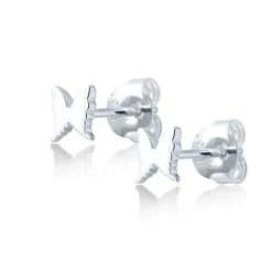 Carolina Gynning - Örhängen Petite Papillion Plain Silver