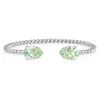 Caroline Svedbom - Armband Mini Drop Rhodium Chrysolite