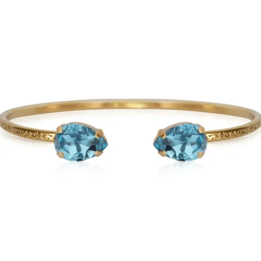 Caroline Svedbom - Armband Petite Drop Guld Aquamarine