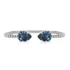 Caroline Svedbom - Armband Mini Drop Rhodium Denim Blue
