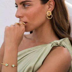 Caroline Svedbom - Armband Petite Drop Guld Chrysolite