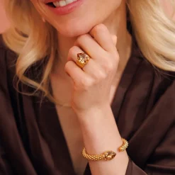 Caroline Svedbom - Armband Classic Rope Guld Light Colorado Topaz