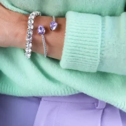 Caroline Svedbom - Armband Gia Stud Rhodium Crystal