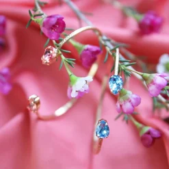 Caroline Svedbom - Armband Petite Drop Guld Aquamarine