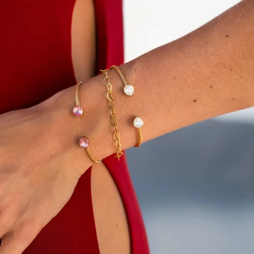 Caroline Svedbom - Armband Heart Chain Guld
