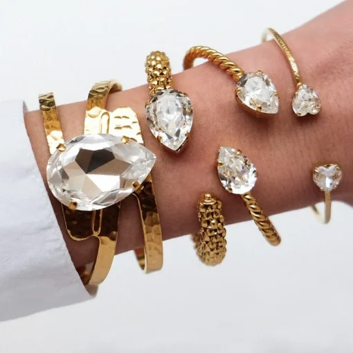 Caroline Svedbom - Armband Classic Rope Guld Crystal