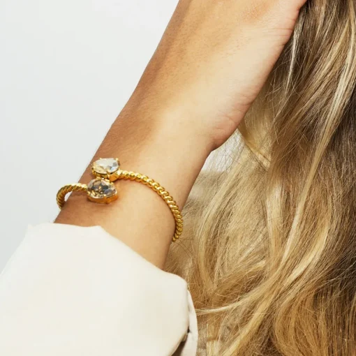 Caroline Svedbom - Armband Mini Drop Guld Crystal