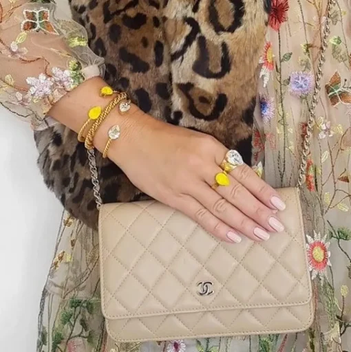 Caroline Svedbom - Armband Mini Drop Guld Crystal