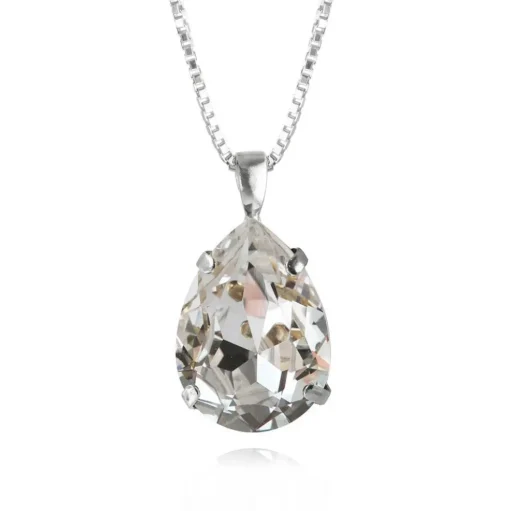 Caroline Svedbom - Halsband Classic Drop Rhodium Crystal