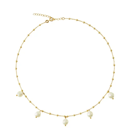 Caroline Svedbom - Halsband Emmy Pearl Guld