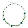 Caroline Svedbom - Halsband Noora Mini Rhodium Green Combo Limited Edition