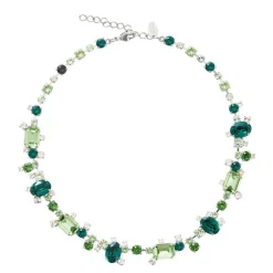 Caroline Svedbom - Halsband Noora Mini Rhodium Green Combo Limited Edition