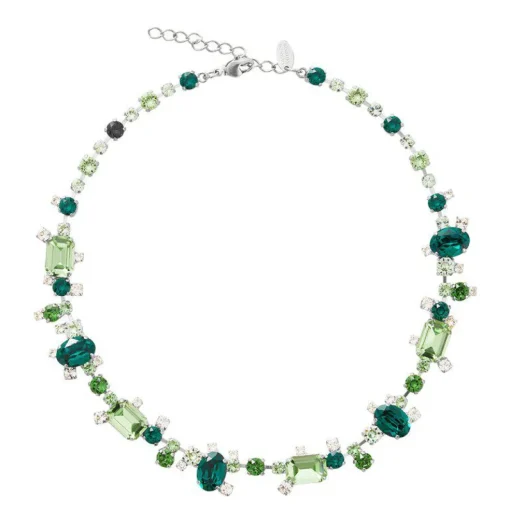 Caroline Svedbom - Halsband Noora Mini Rhodium Green Combo Limited Edition