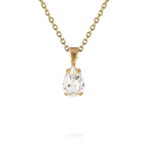 Caroline Svedbom - Halsband Petite Drop Guld Crystal
