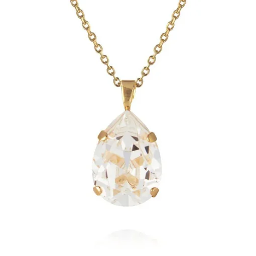 Caroline Svedbom - Halsband Mini Drop Guld Crystal