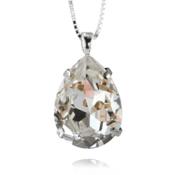 Caroline Svedbom - Halsband Classic Drop Rhodium Crystal