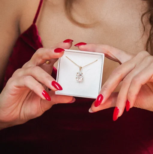 Caroline Svedbom - Halsband Mini Drop Guld Crystal