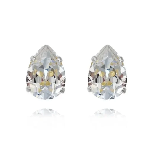 Caroline Svedbom - Örhängen Mini Drop Studs Rhodium Crystal