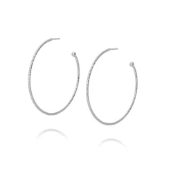 Caroline Svedbom - Örhängen Evita Loop Rhodium