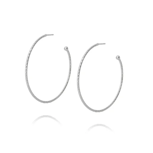 Caroline Svedbom - Örhängen Evita Loop Rhodium