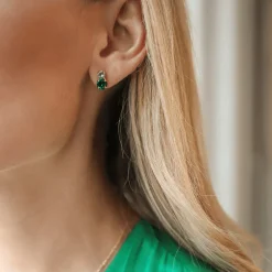 Caroline Svedbom - Örhängen Leah Guld Green Combo