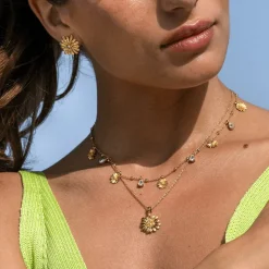 Caroline Svedbom - Örhängen Daisy Guld Crystal