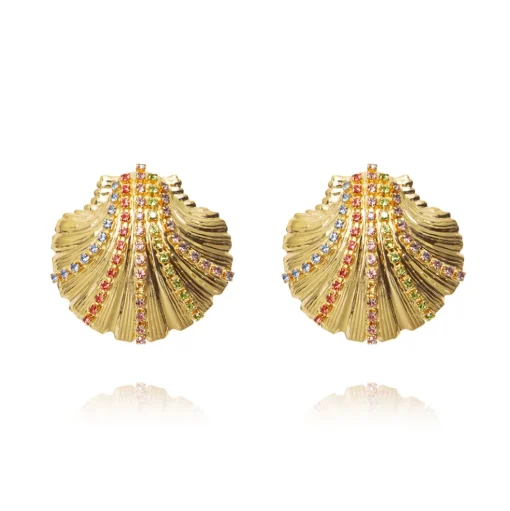 Caroline Svedbom - Örhängen CLIPS Mirella Shell Rainbow