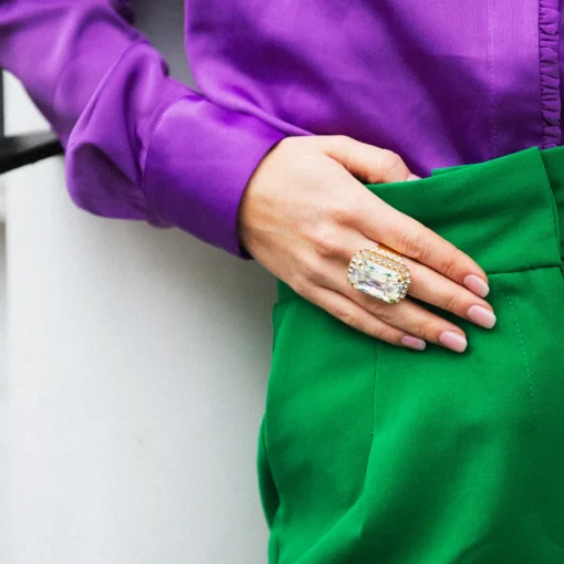 Caroline Svedbom - Ring Alexa Guld Moonlight Crystal
